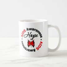 AIDS Hope Scripted Butterfly Mug