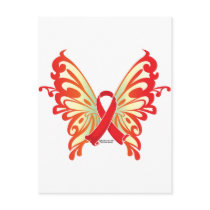 AIDS Ribbon Butterfly Post Card