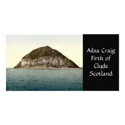 Ailsa Craig, Firth of Clyde, Scotland Personalized Photo Card by OldeWorldGifts