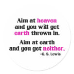 Aim At Heaven Round Stickers