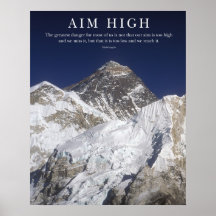 Aim High - Mt Everest Posters