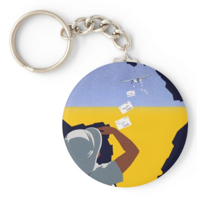 Air Afrique: L'Afrique Francaise Key Chains by RetroCommunications