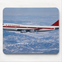 Air Canada 747 over Rocky Mountains Mouse Pads