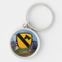 air cav vietnam war patch vets Keychain