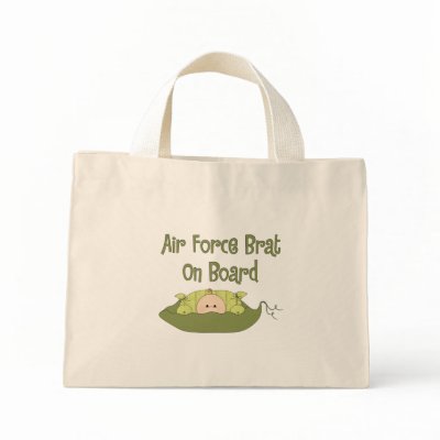 Air Force Brat On Board (Caucasian) Canvas Bags by hooahstyle