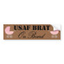 Air Force Brat On Board Pink Buggy Bumper Sticker