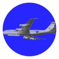 AIR FORCE JET AIRCRAFT ROUND STICKER