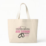 Air Force Mom flowers Tote Bags