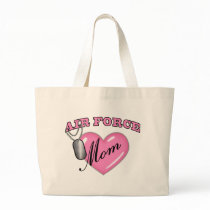 Air Force Mum Heart N Dog Tag