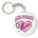 Air Force Mum Heart N Dog Tag Keychains