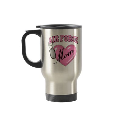 Air Force Mum Heart N Dog Tag Mugs by ArmyMomCreations
