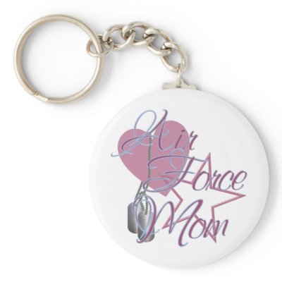 Air Force Mum Heart N Star Key Chains by ArmyMomCreations