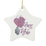 Air Force Mum Heart N Star Ornaments
