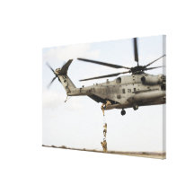 Air Force pararescuemen conduct a combat insert 2 Gallery Wrapped Canvas