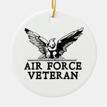 Air Force Veteran with American Eagle Ornament