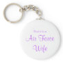 Air Force Wife keychain (lavender)