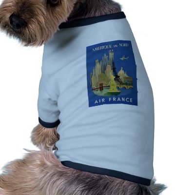 Air France AMERIQUE DU NORD Pet T Shirt by vintage_cafe