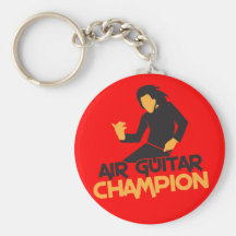 Air Guitar Champion design Keychains