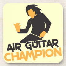 AIR GUITAR CHAMPION NP BEVERAGE COASTER
