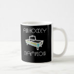 air hockey champ Black Coffee Mug