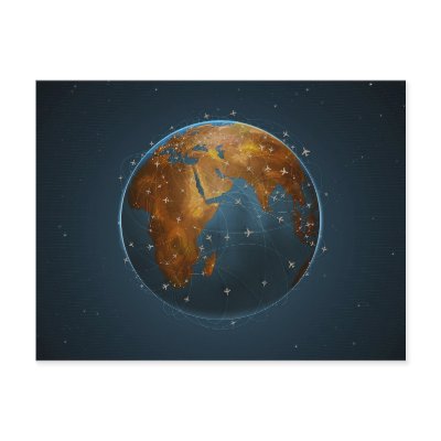 Air Lines 2 Postcard by vladstudio