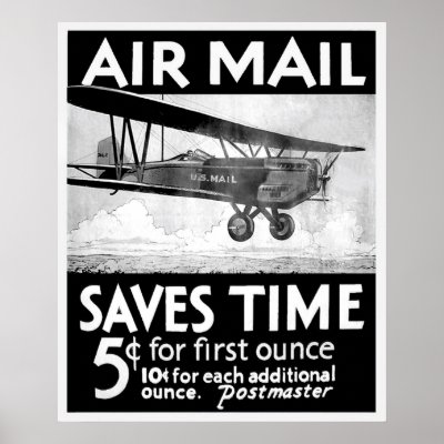 Air Mail Poster - Vintage by TrevorStar