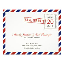 Air Mail Save The Date Announcement