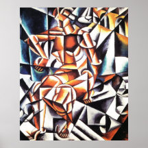 Air Man Space, by Lyubov Popova Poster