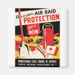 Air Raid Protection Refrigerator Magnets