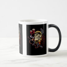 Airborne or Marine Paratrooper Skull with Helmet Mug
