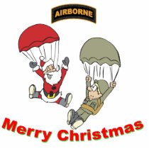 Airborne Santa II Light T-Shirt Photo Cutout