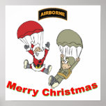 Airborne Santa II Light T-Shirt Posters