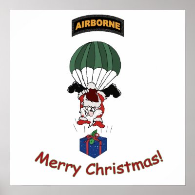 Airborne Santa Print by holidaytime