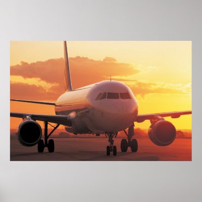 Airbus A320 - Backing on Sunset by UniquePaper