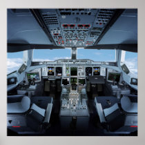 Airbus A380 - Cockpit HD Posters