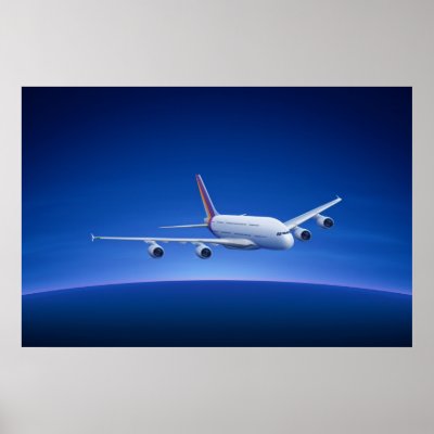 Airbus A380 Poster by vladstudio