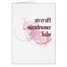 Aircraft Maintenance Babe Greeting Cards