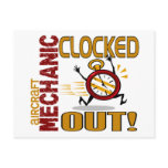 Aircraft Mechanic Clocked Out postcards