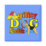 Airedale_Agility Gifts Refrigerator Magnet