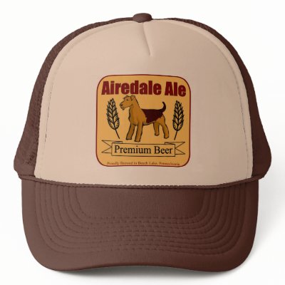 Airedale Ale Trucker Hat by RockRunDesigns