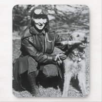 Airedale and Aviatrix, early 1920s Mouse Pad