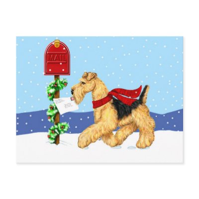 Airedale Christmas Dale Mail by DanesRUs