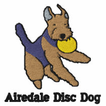 Airedale Disc Dog Embroidered Shirt (Polo)
