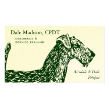 Airedale Dog Business Business Card