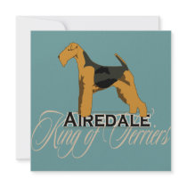 Airedale, King of Terriers, Detailed Personalized Invites