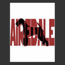 Airedale, King of Terriers, Silhouette postcards