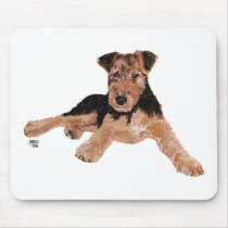 Airedale, Lakeland, Welsh Terrier Pup Mouse Pads