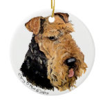 Airedale Portrait Ornament