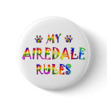 Airedale Rules Fun Pins