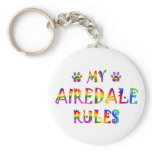Airedale Rules Fun Keychains